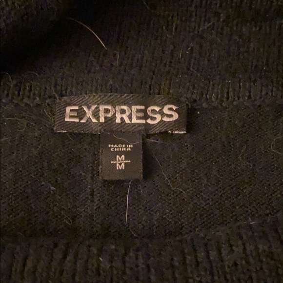 Express Black Cowneck Long Sleeve Dress Size M - Picture 3 of 3